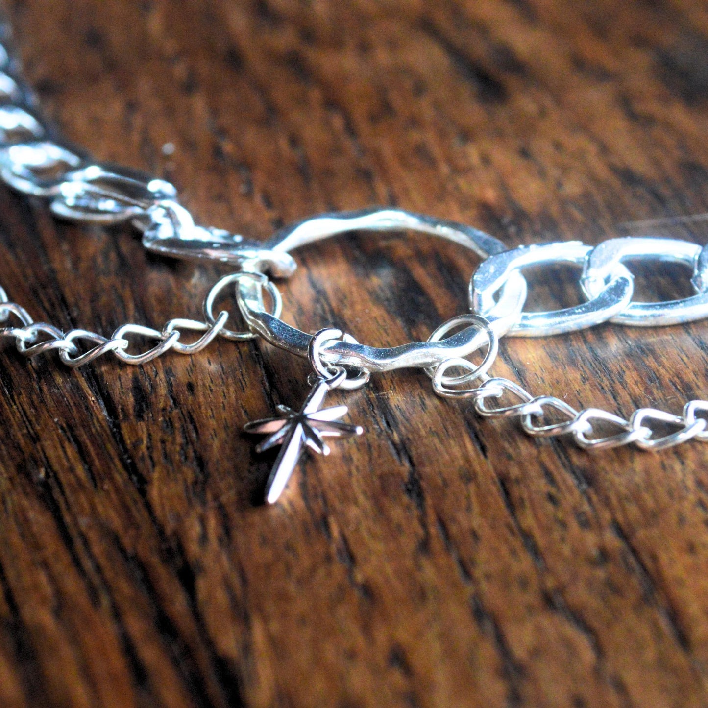 Double Layered Chunky Silver Necklace