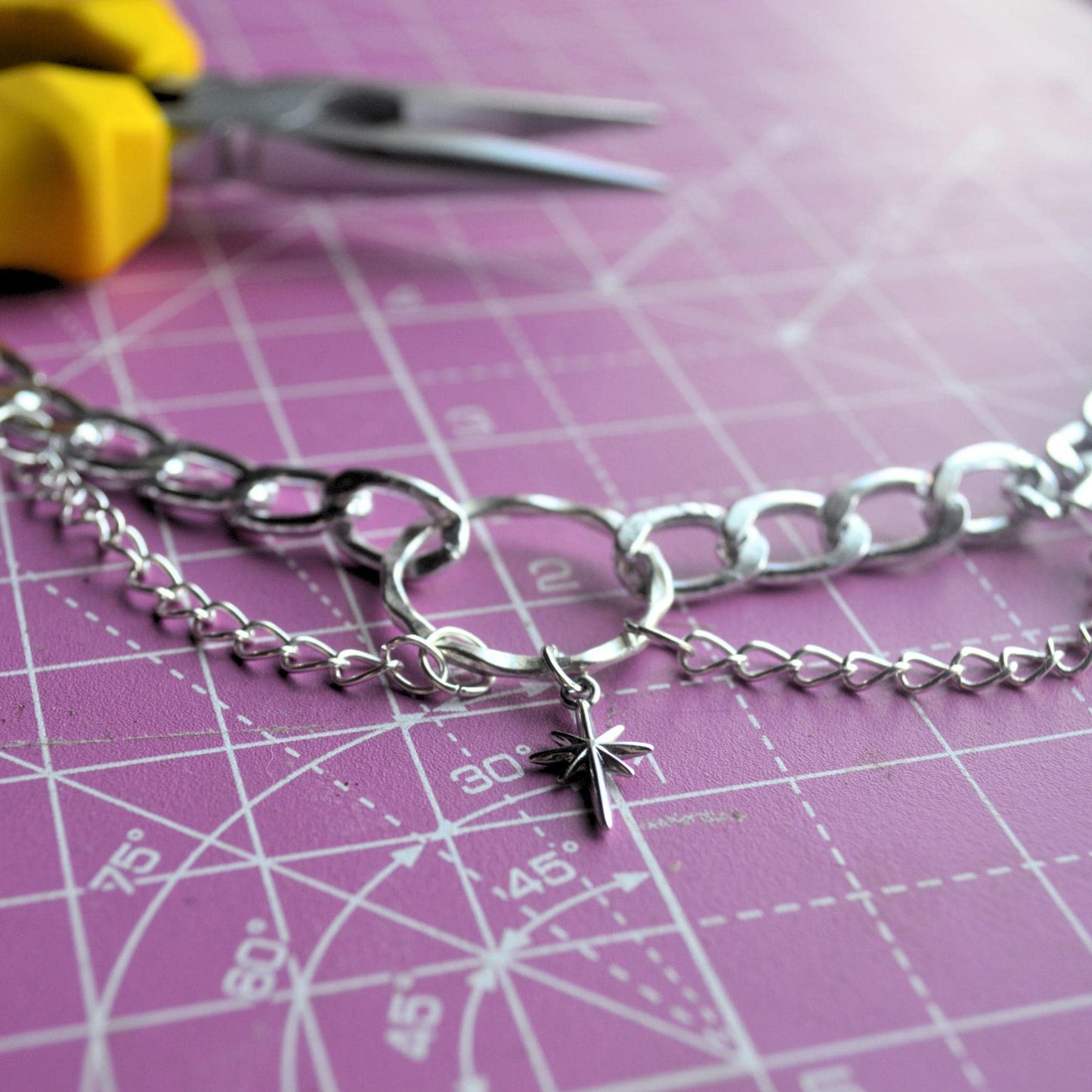 Double Layered Chunky Silver Necklace